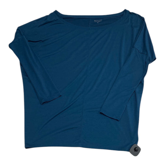 Athletic Top Long Sleeve Collar By Athleta In Blue, Size: M