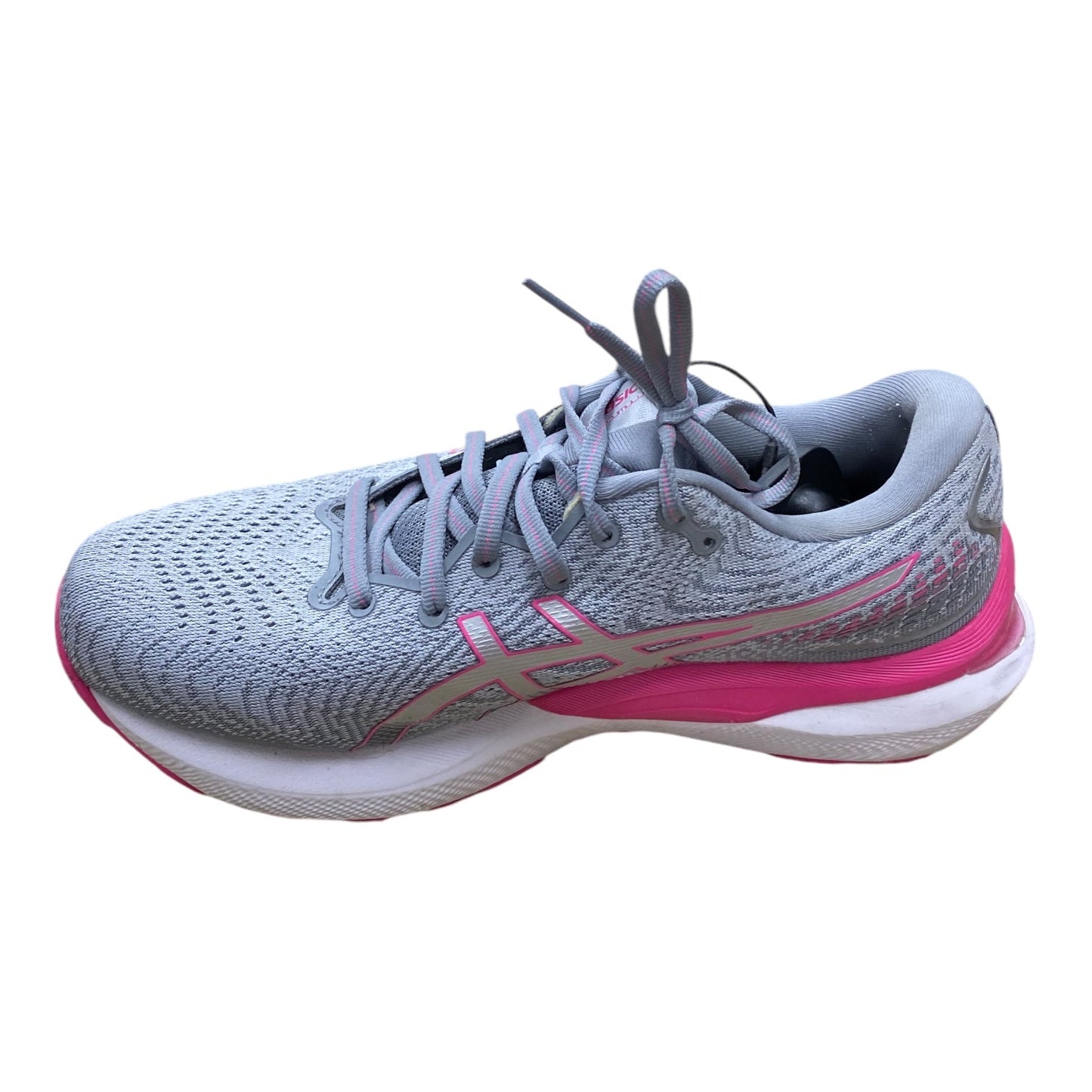 Shoes Athletic By Asics In Grey & Pink, Size: 10