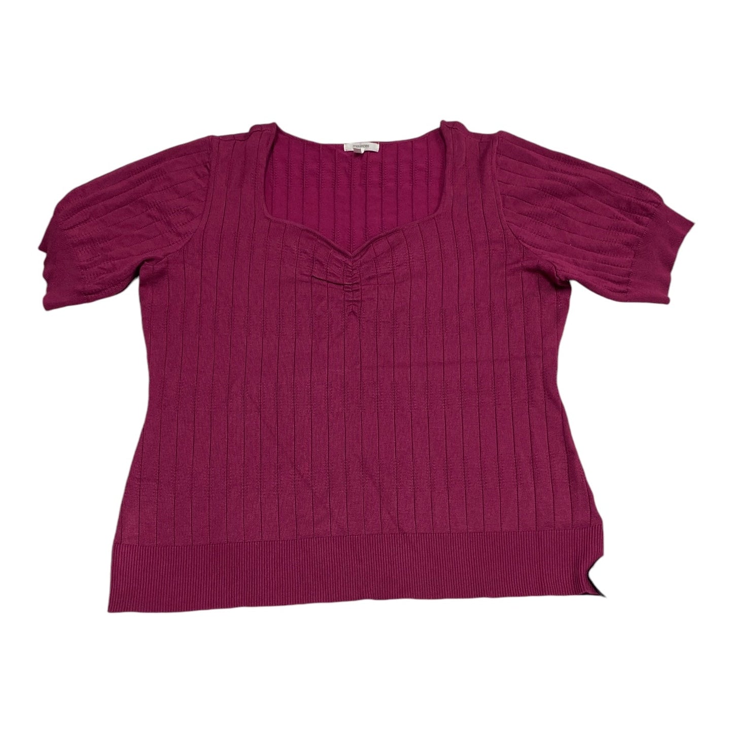 Top Short Sleeve By Maurices In Purple, Size: 1x