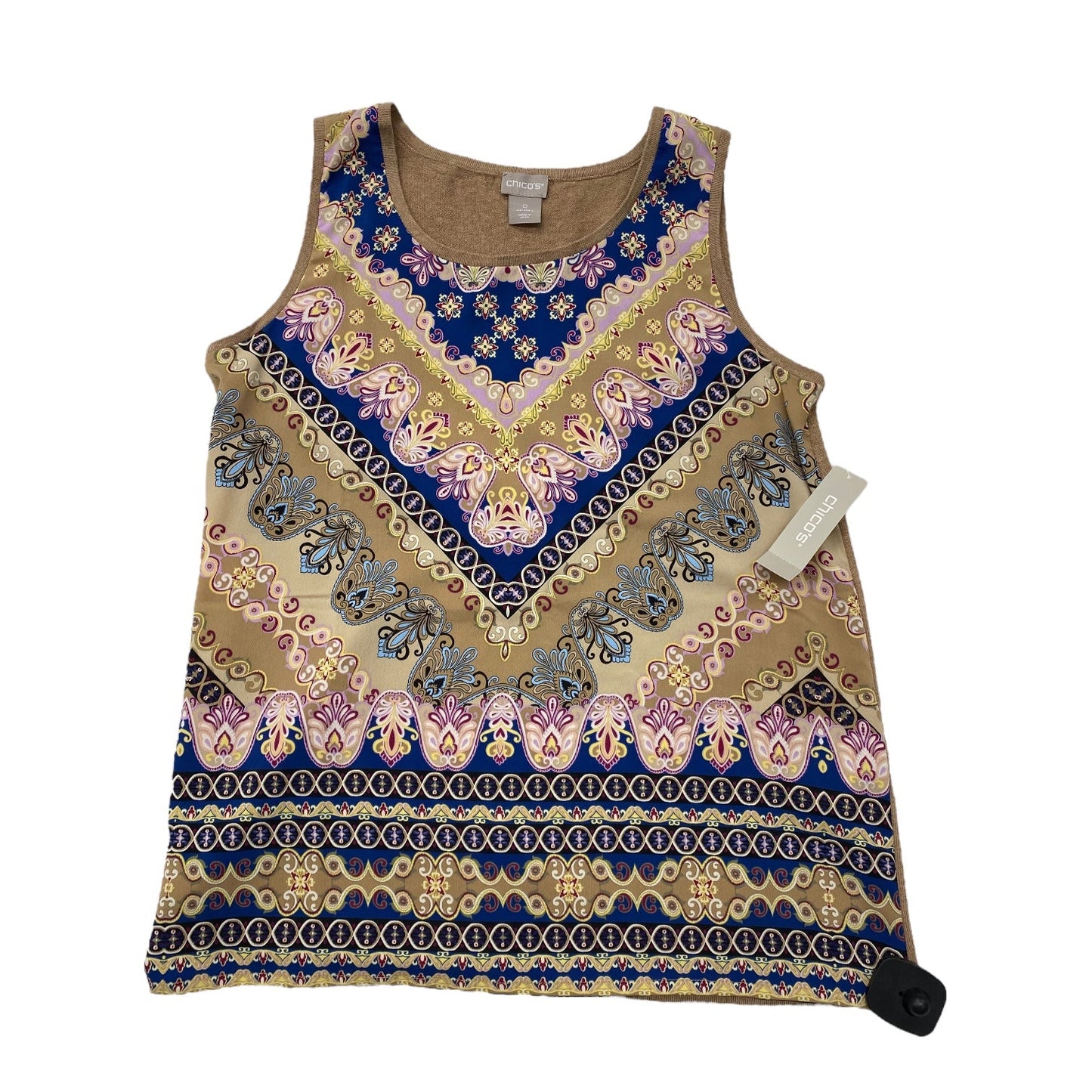 Top Sleeveless By Chicos In Multi-colored, Size: S