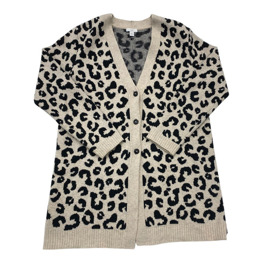 Sweater Cardigan By J. Jill In Animal Print, Size: M