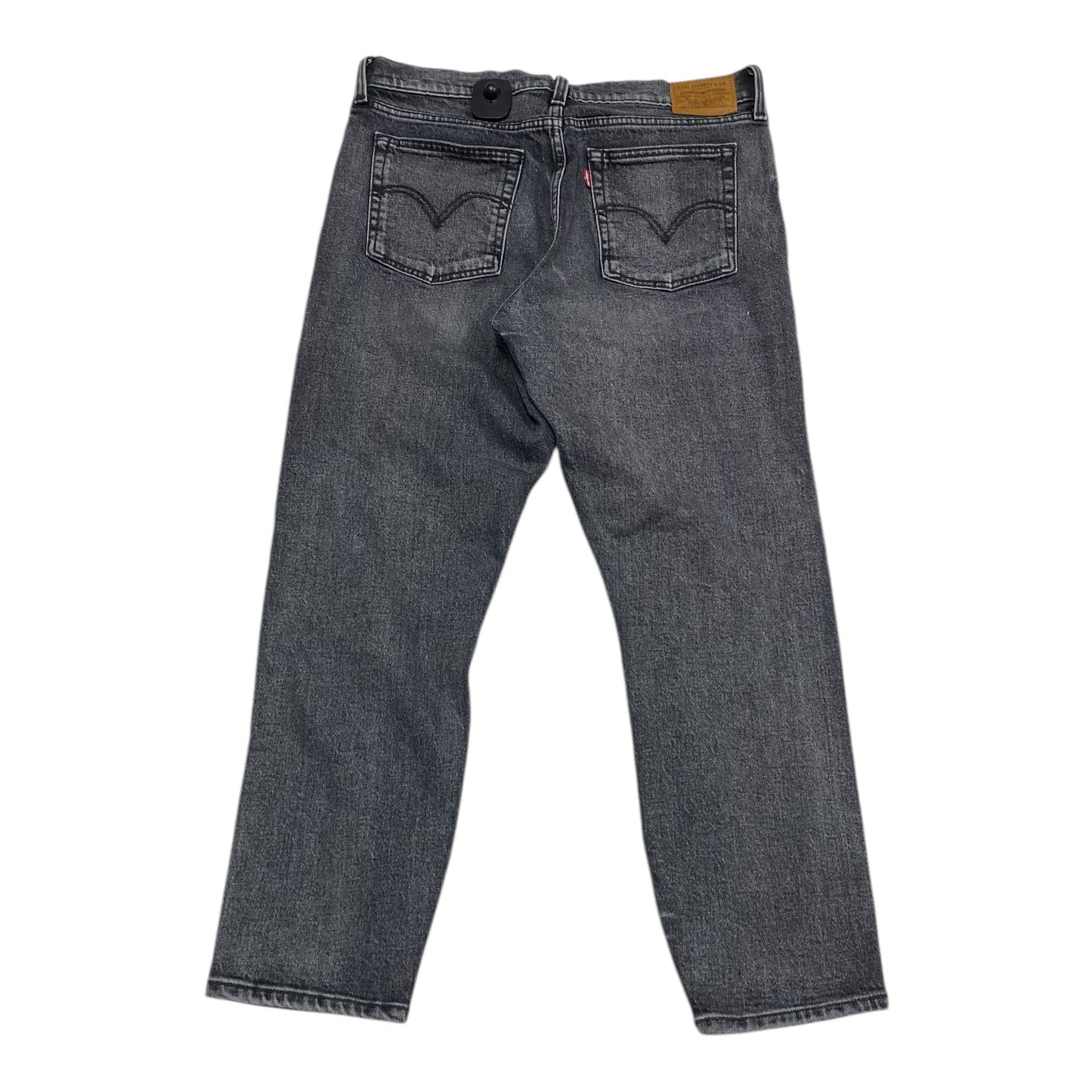 Jeans Straight By Levis In Grey Denim, Size: 12