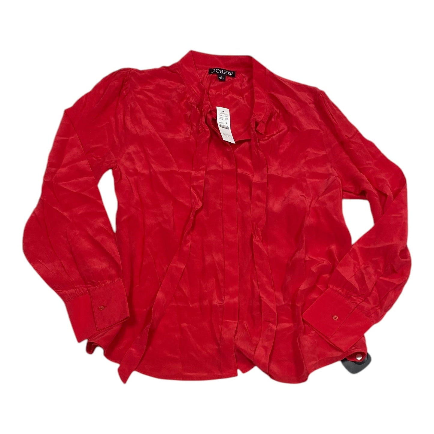 Top Long Sleeve By J. Crew In Red, Size: 8