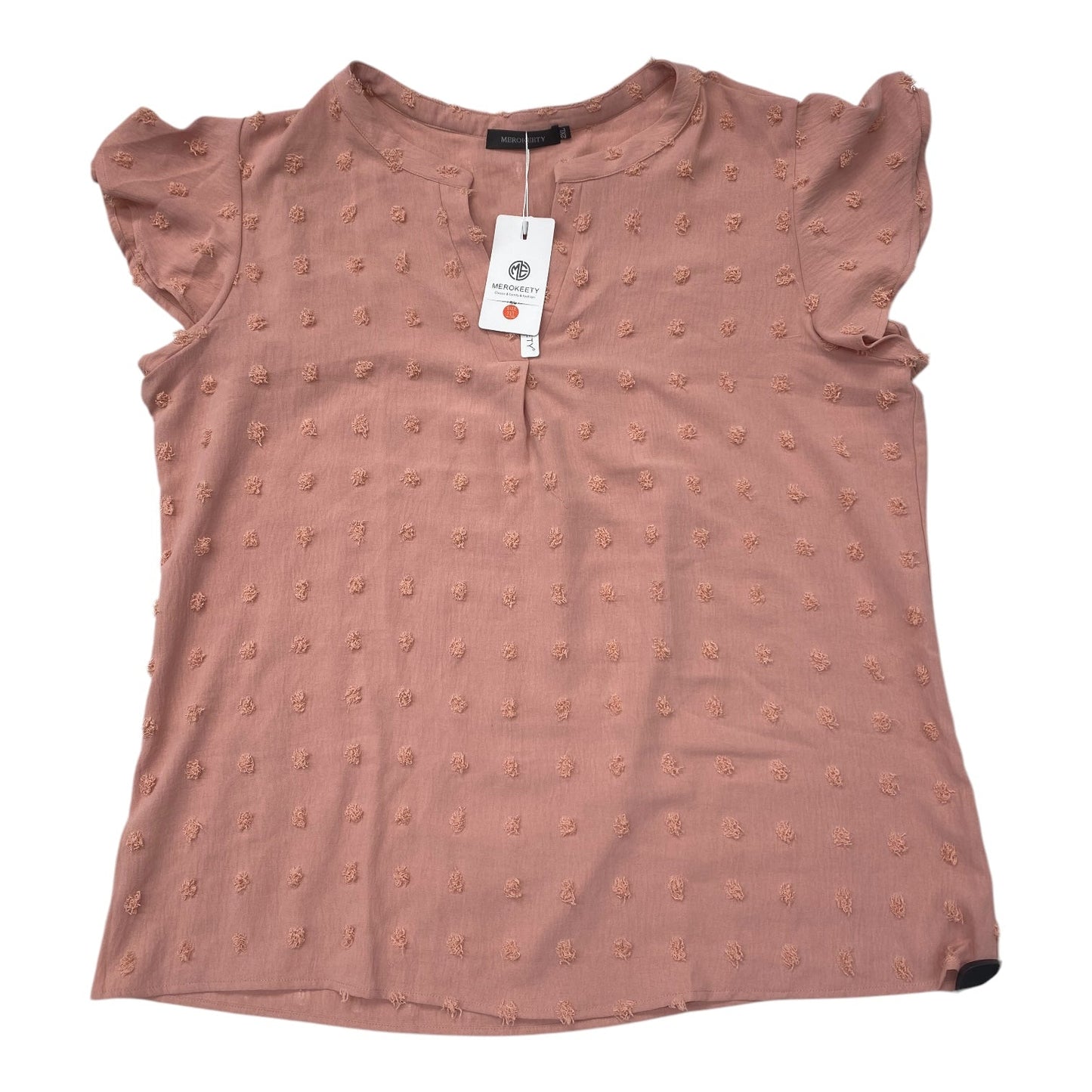 Top Short Sleeve By Cmc In Pink, Size: 2x