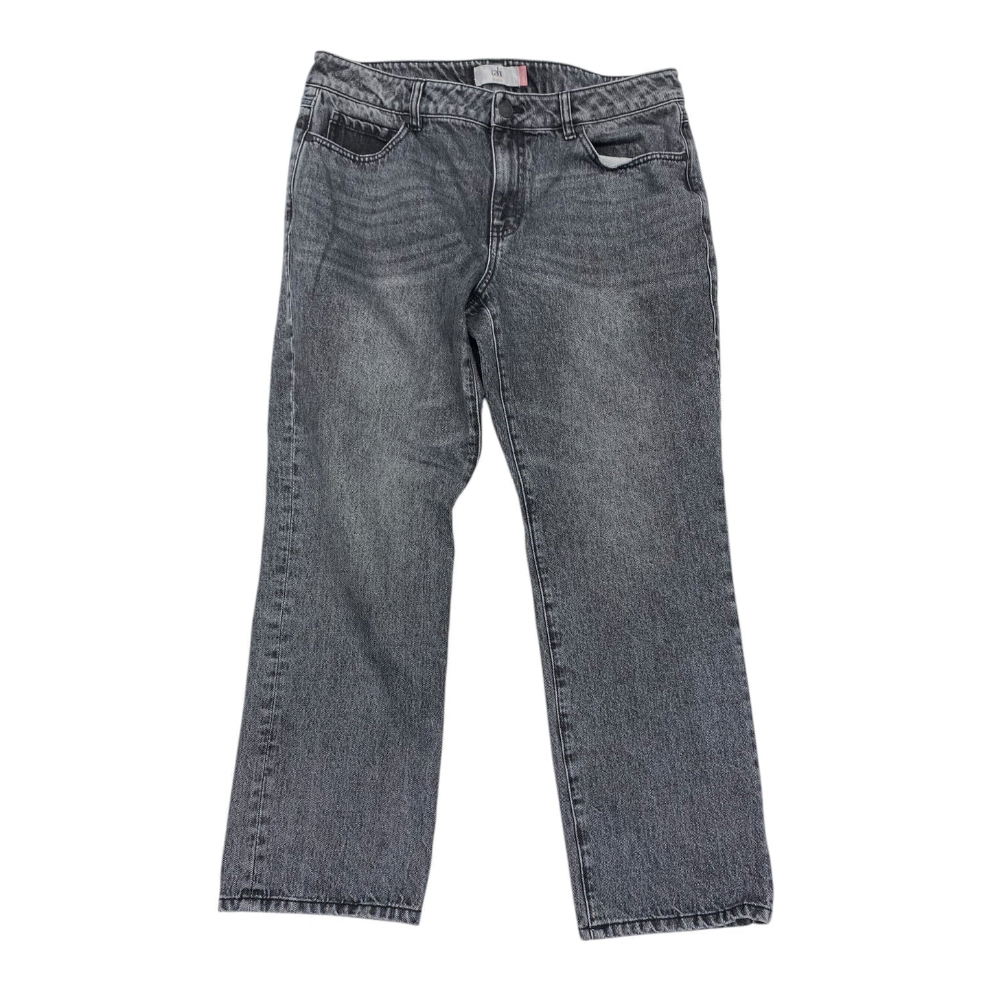 Jeans Straight By Cabi In Grey Denim, Size: 12
