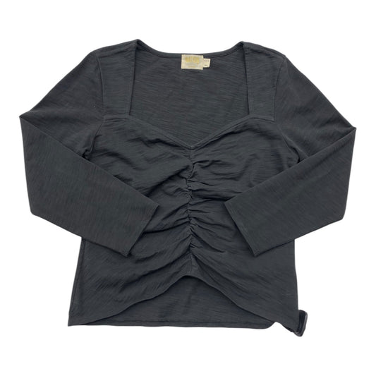 Top Long Sleeve By Nation Ltd In Black, Size: L