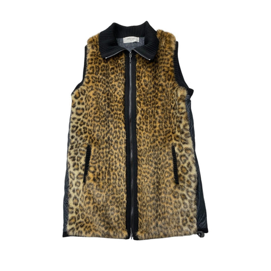 Vest Designer By Per Se In Animal Print, Size: L