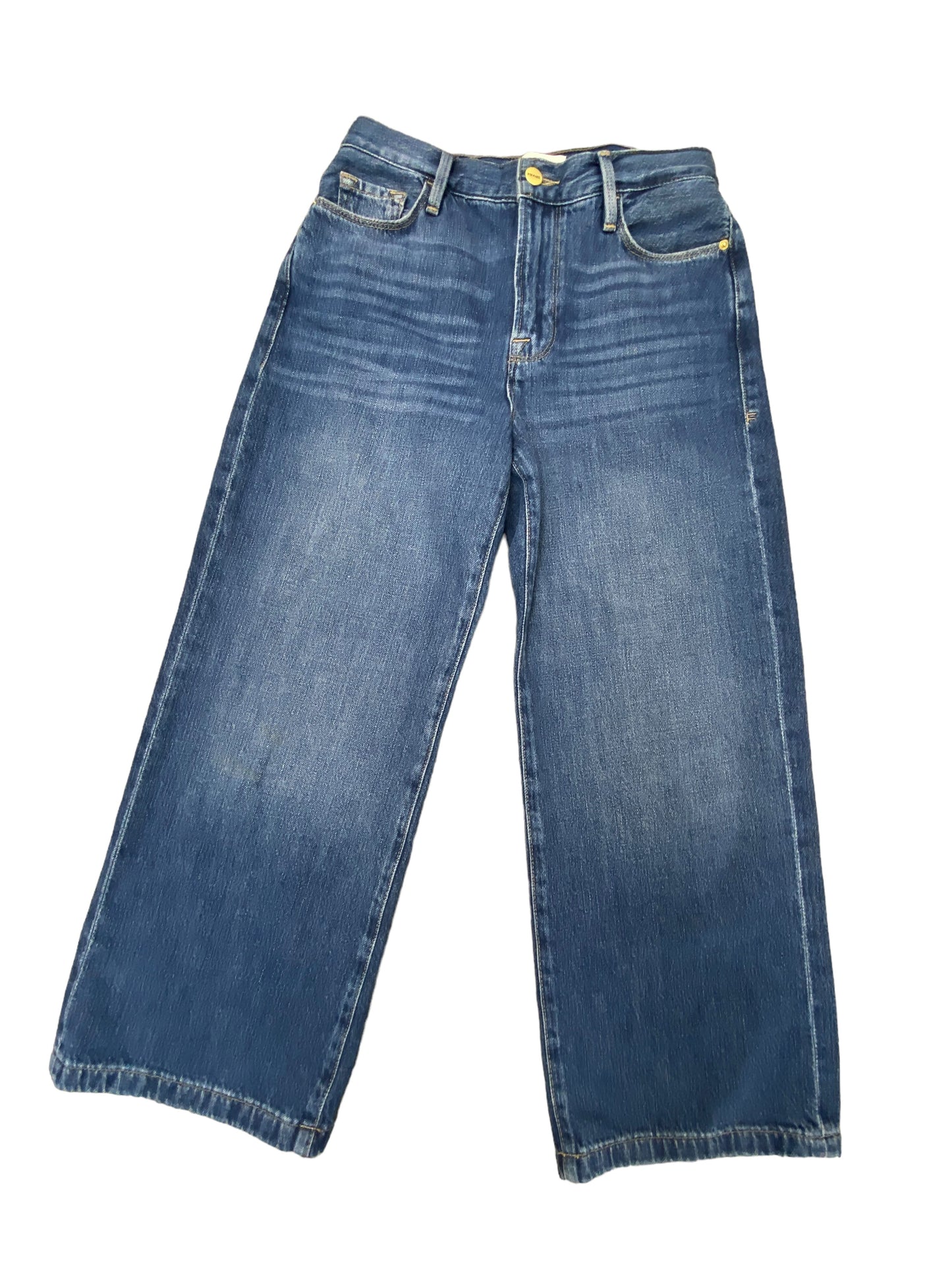 Blue Denim Jeans Wide Leg Frame, Size 00