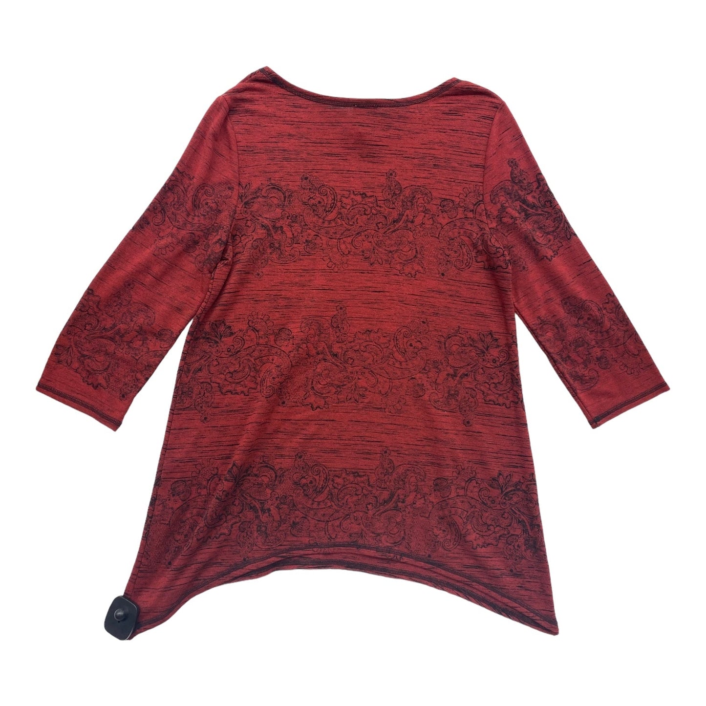 Black & Red Top Long Sleeve Chicos, Size S