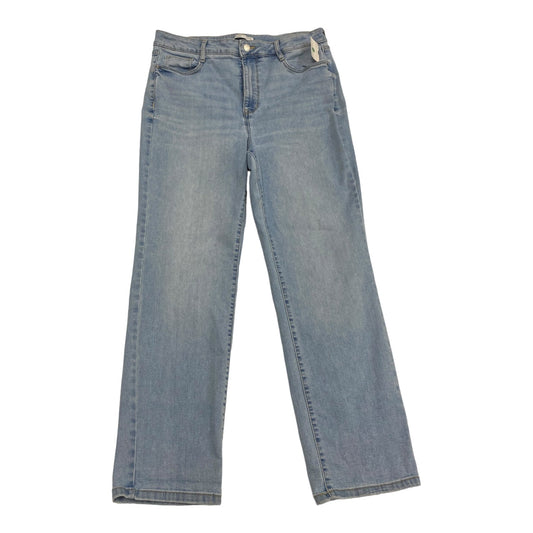 Jeans Straight By Nine West In Blue Denim, Size: 16