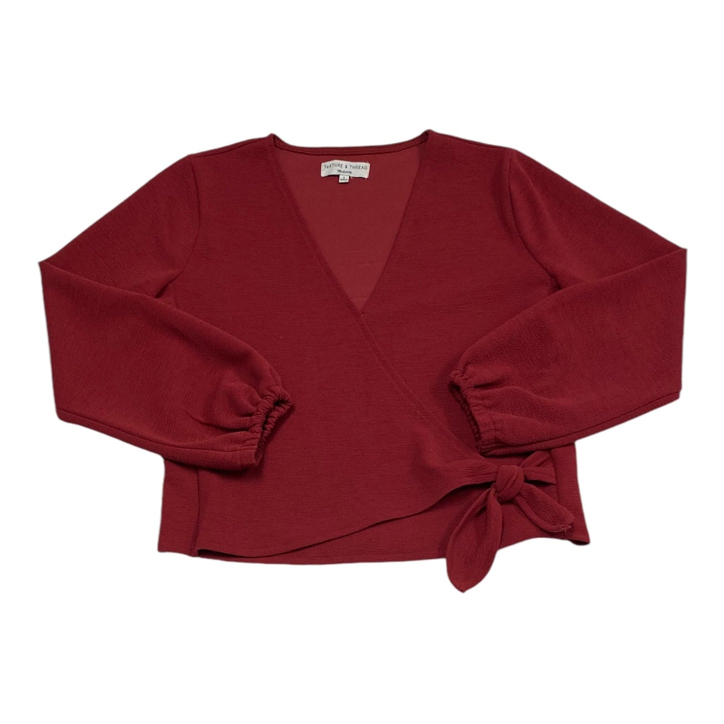 Top Long Sleeve By Madewell In Red, Size: S