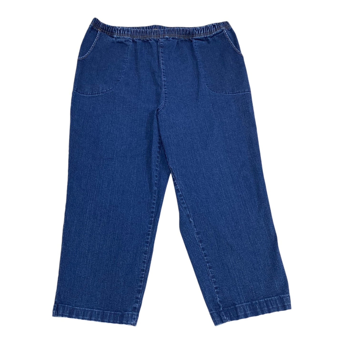 Jeans Cropped By Croft And Barrow In Blue, Size: 3x