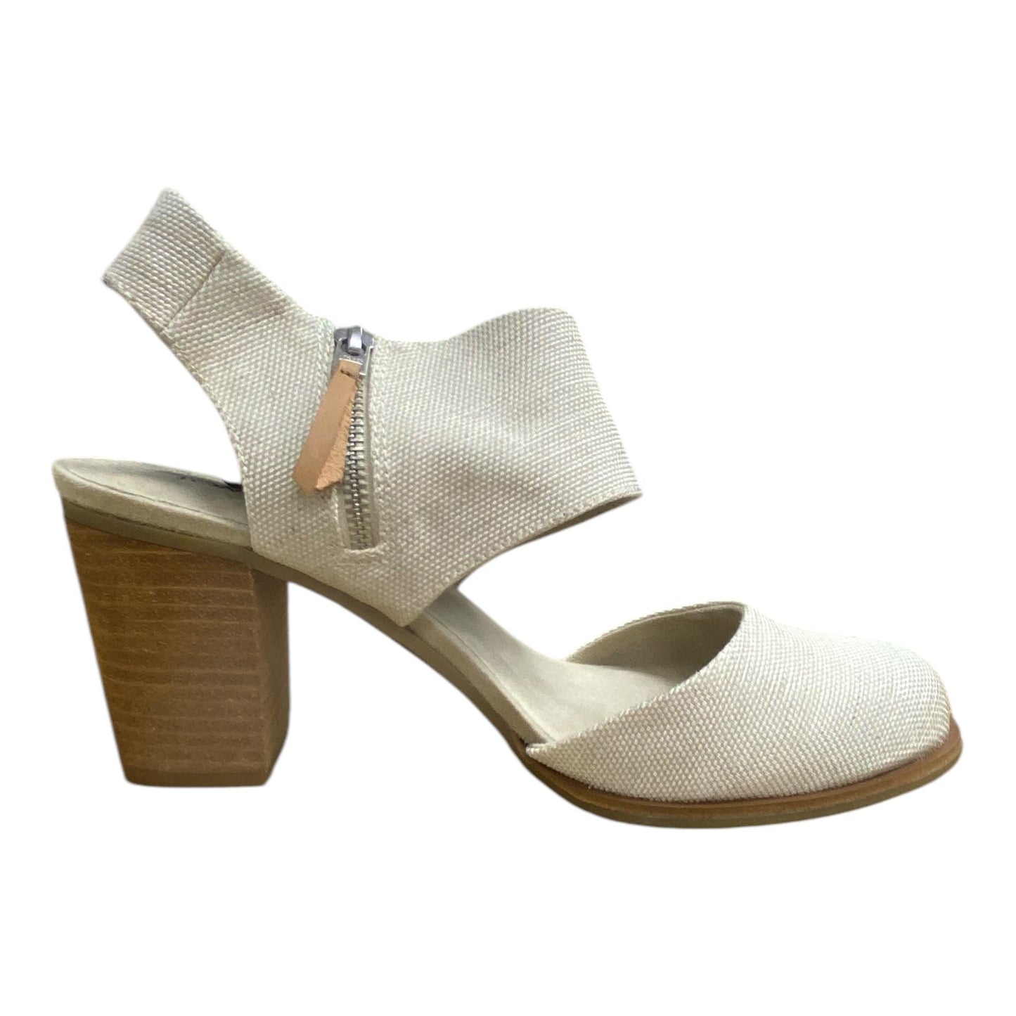 Shoes Heels Block By Toms In Beige, Size: 11