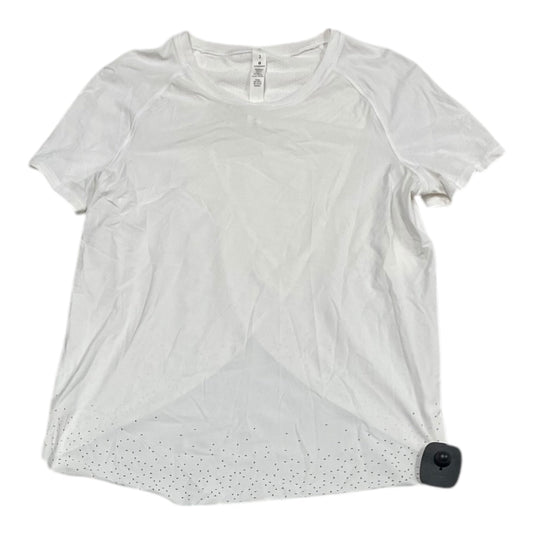 Athletic Top Short Sleeve By Lululemon In White, Size: 2