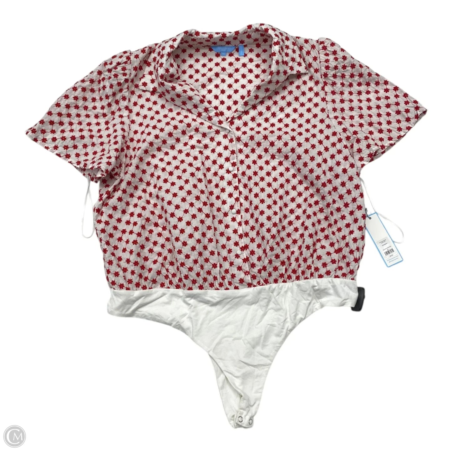Bodysuit By Draper James In Red & White, Size: Xxl