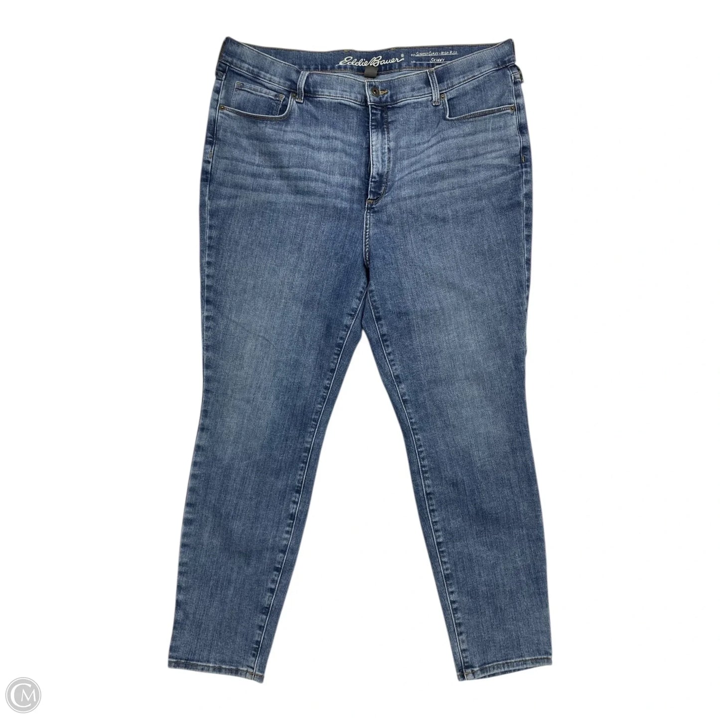 Jeans Skinny By Eddie Bauer In Blue Denim, Size: 18