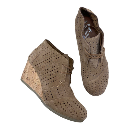 Shoes Heels Wedge By Toms In Brown, Size: 8