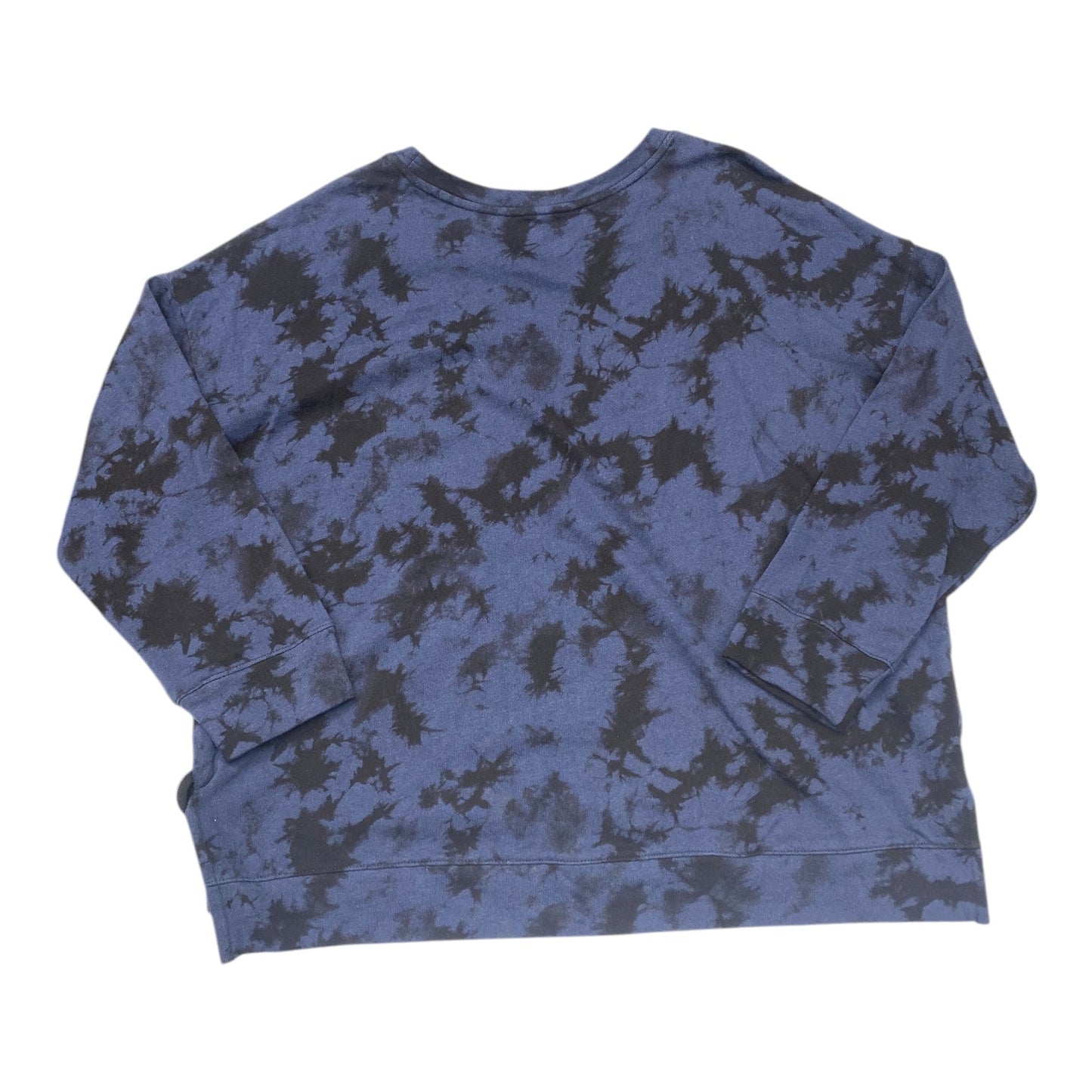 Sweatshirt Crewneck By Terra & Sky In Black & Blue, Size: 1x