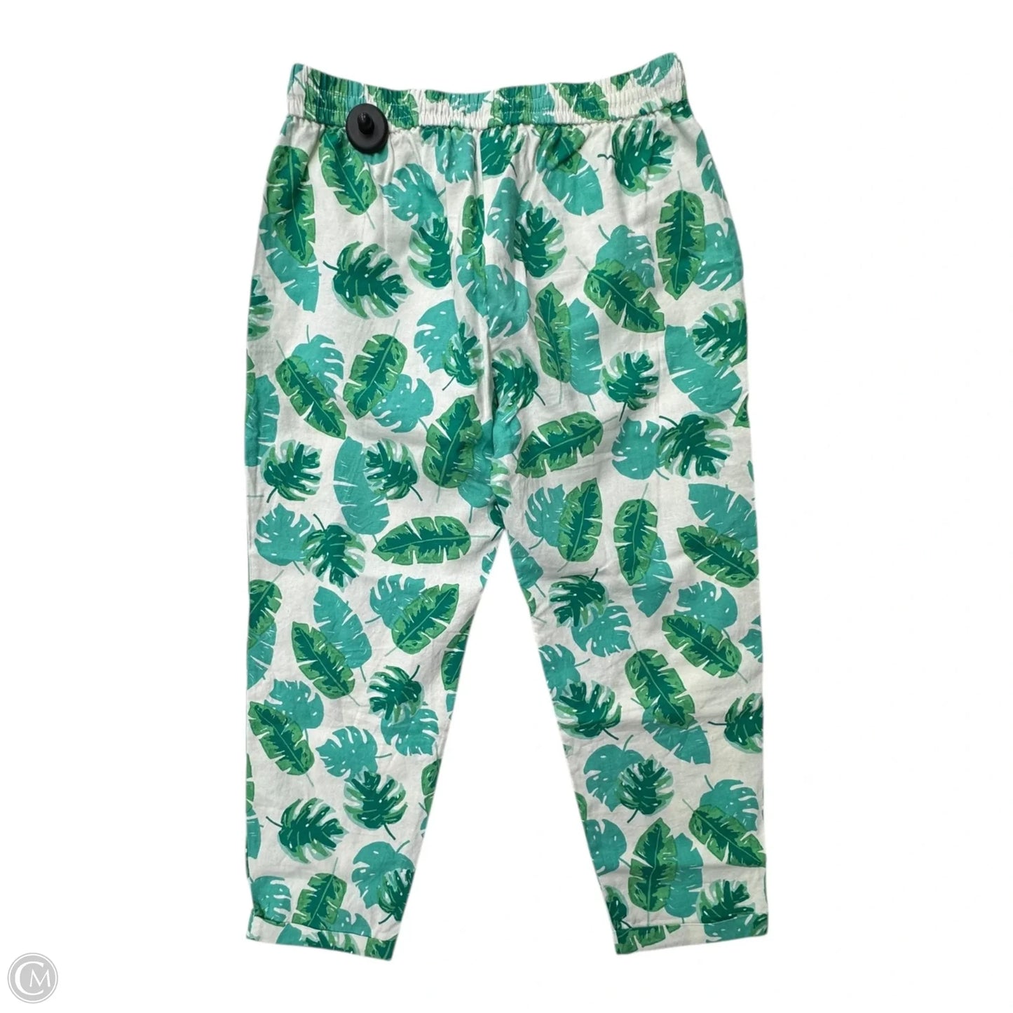 Pants Cropped By J. Crew In Green & White, Size: 8