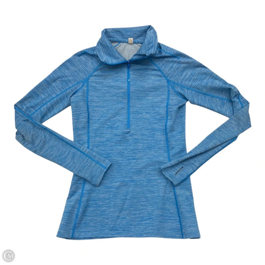 Athletic Top Long Sleeve Crewneck By Under Armour In Blue, Size: M