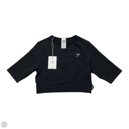 Athletic Top Long Sleeve Crewneck By Gym Shark In Black, Size: L