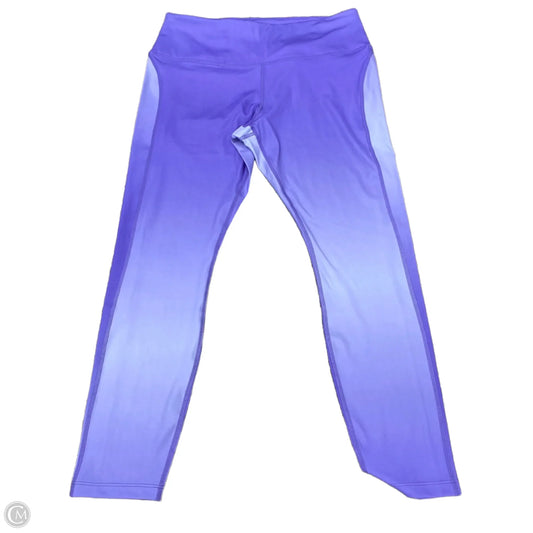 Athletic Leggings By Nike In Purple, Size: 14