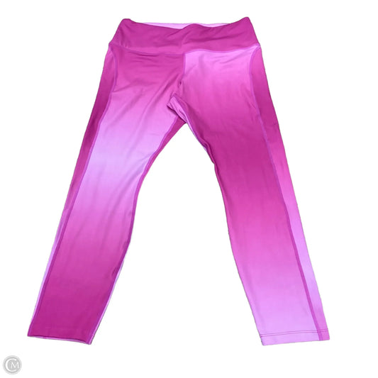 Athletic Leggings By Nike In Pink, Size: 14