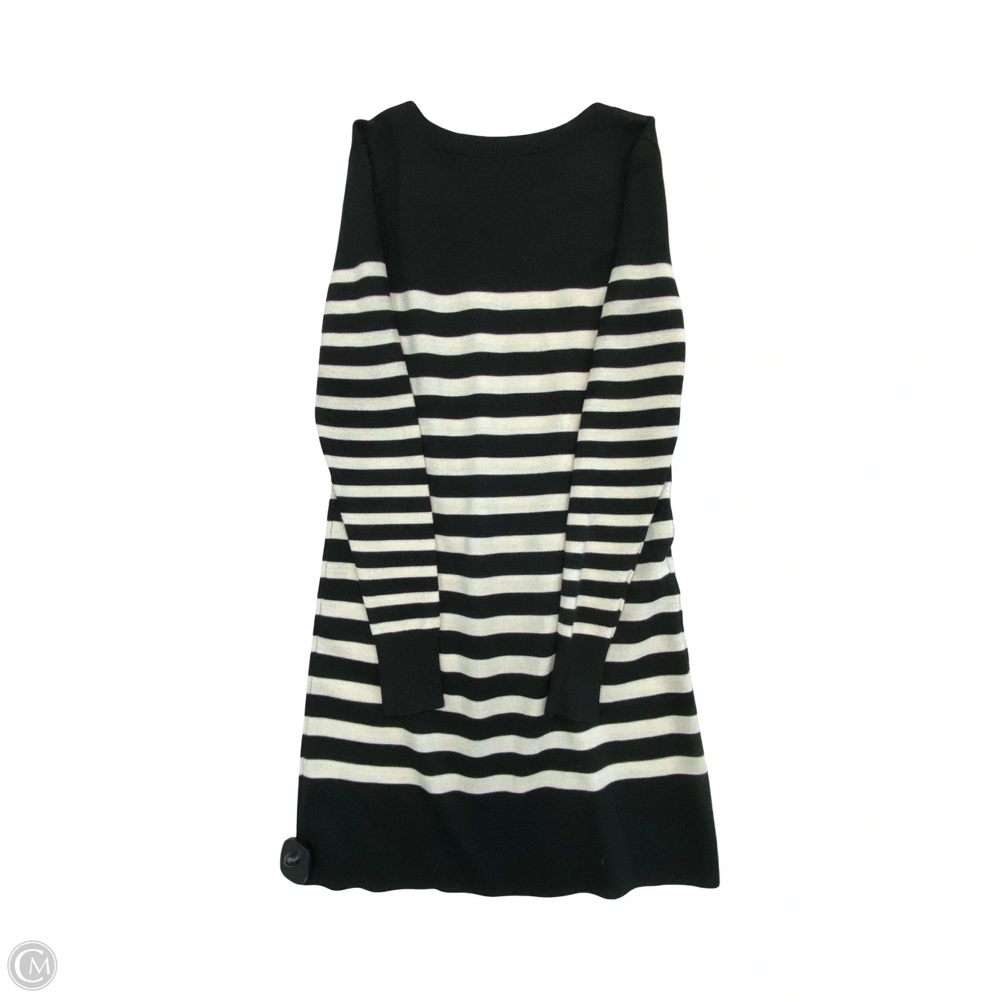 Dress Sweater By Loft In Black & Cream, Size: Xs