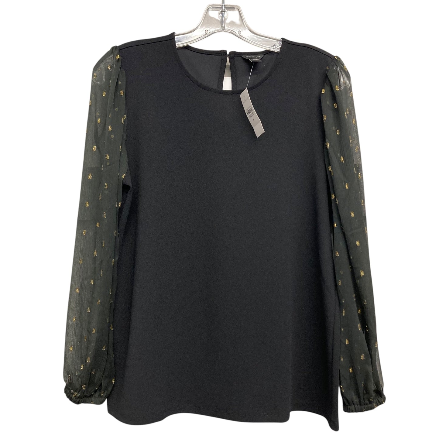 Top Ls By Ann Taylor In Black & Gold, Size:S