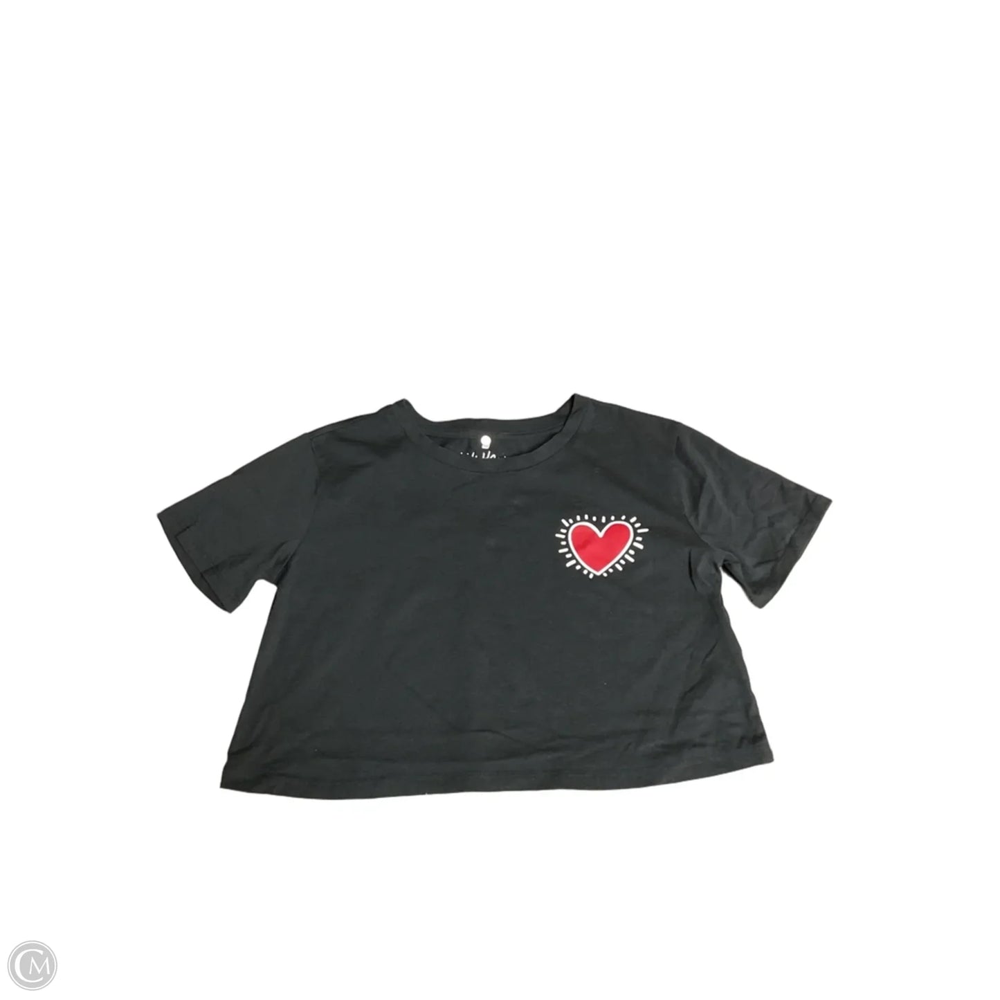 Top Short Sleeve Basic By Clothes Mentor In Black & Red, Size: S