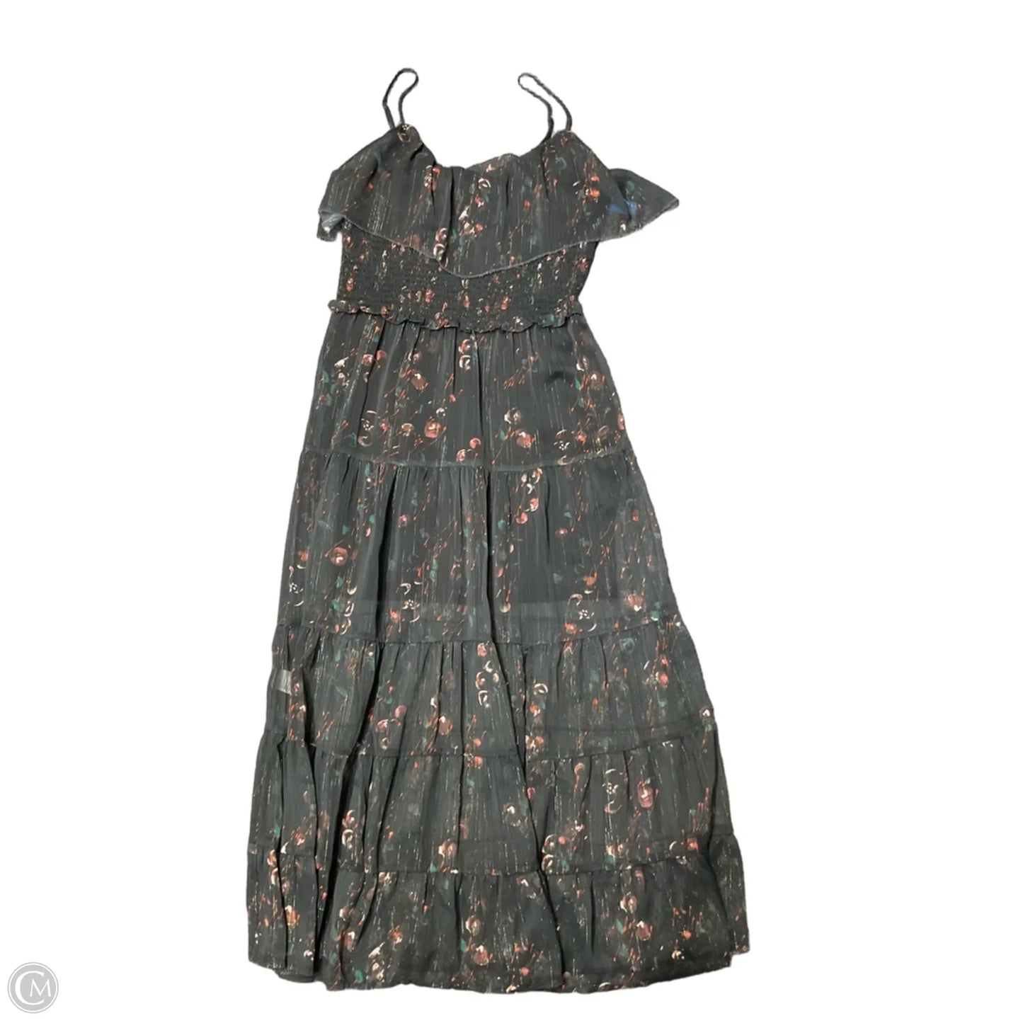 Dress Casual Midi By Paige In Black & Orange, Size: M