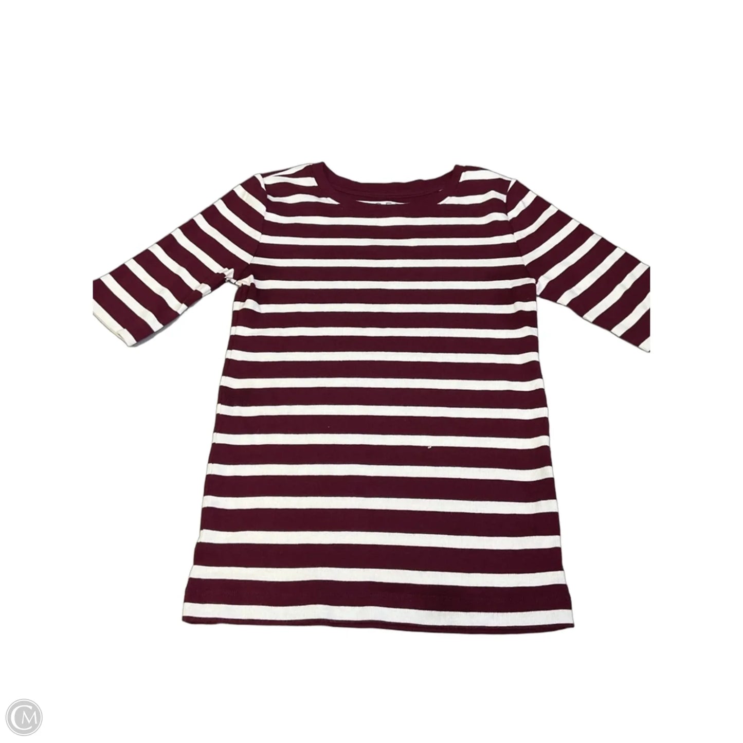 Top Short Sleeve By Loft In Striped Pattern, Size: S
