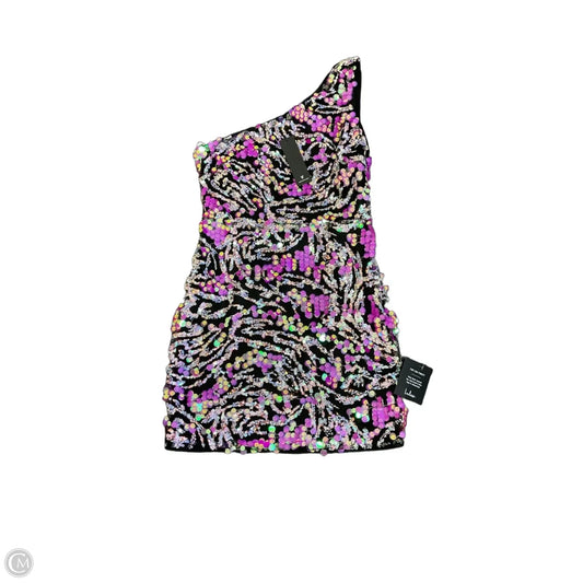 Dress Party Short By Lulus In Black & Purple, Size: S