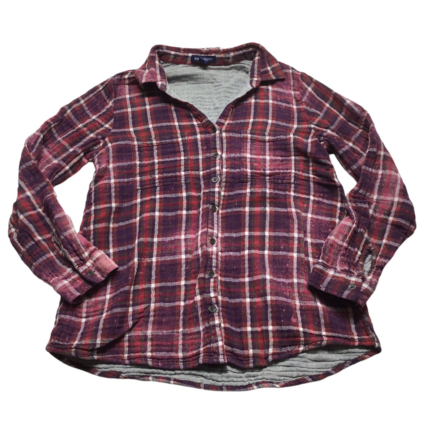 Top Long Sleeve By Bandolino In Plaid, Size: L