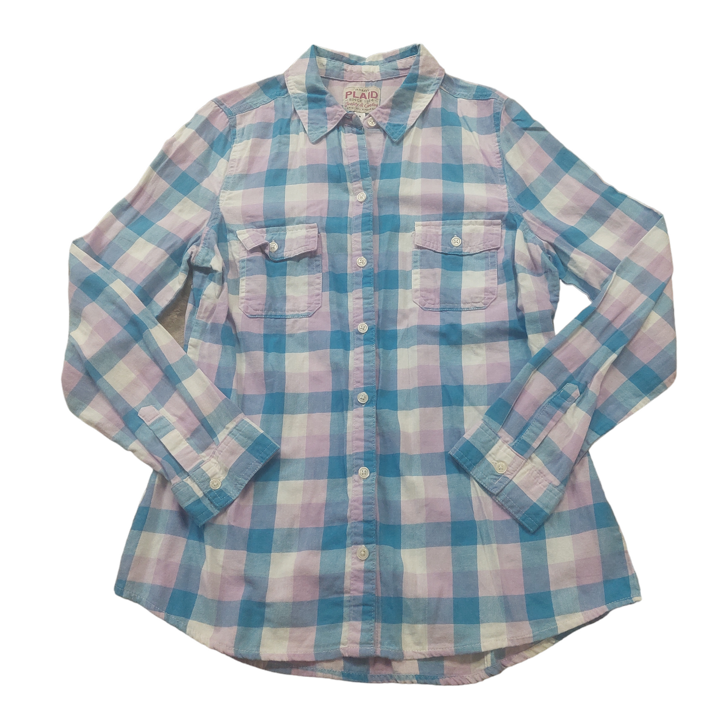 Plaid Top Long Sleeve Old Navy, Size M