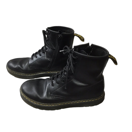 Black Boots Ankle Flats Dr Martens, Size 6