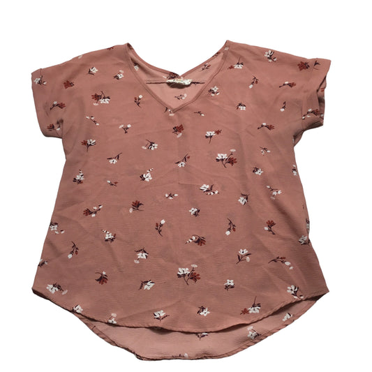 Pink Top Short Sleeve Pink Rose, Size M