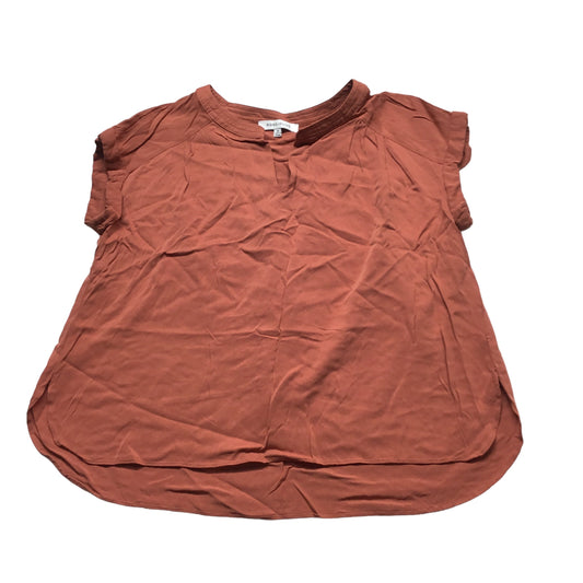 Orange Top Short Sleeve Rose And Olive, Size M