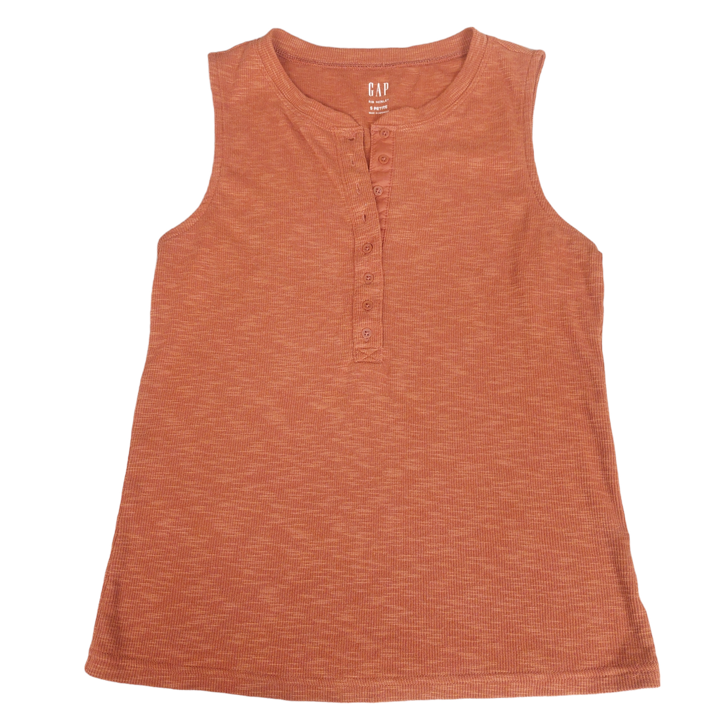 Orange Top Sleeveless Gap, Size Petite   S