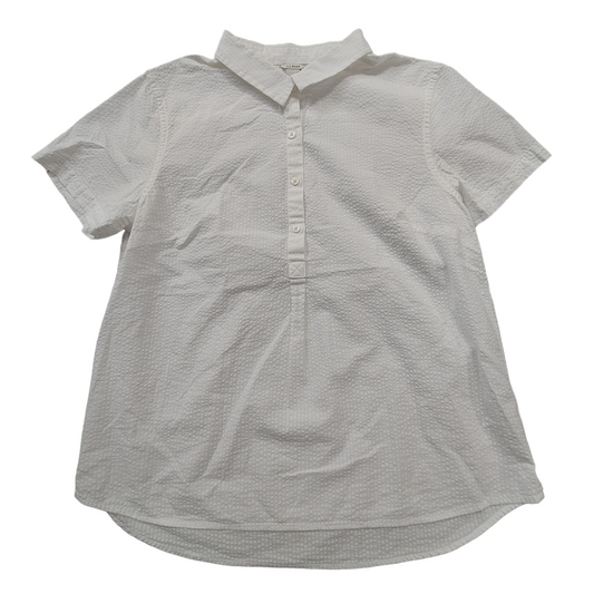 White Top Short Sleeve L.l. Bean, Size M