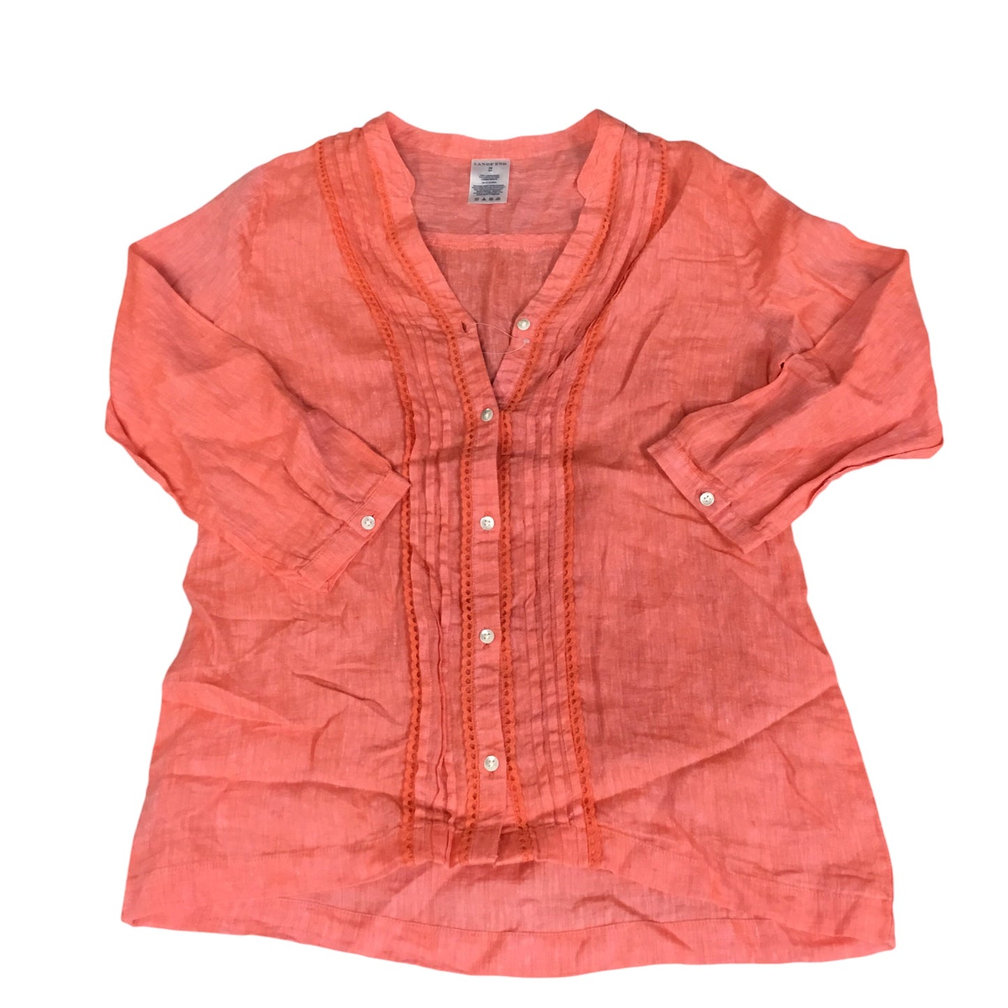 Top Long Sleeve By Lands End In Peach, Size: Xs