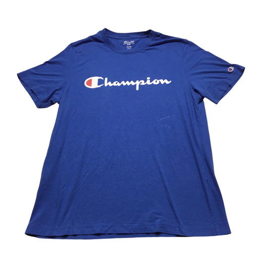 Athletic Top Short Sleeve By Champion In Navy, Size: Xl