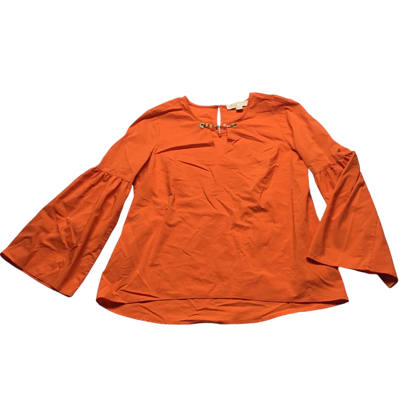 Top Long Sleeve By Michael By Michael Kors In Orange, Size: M