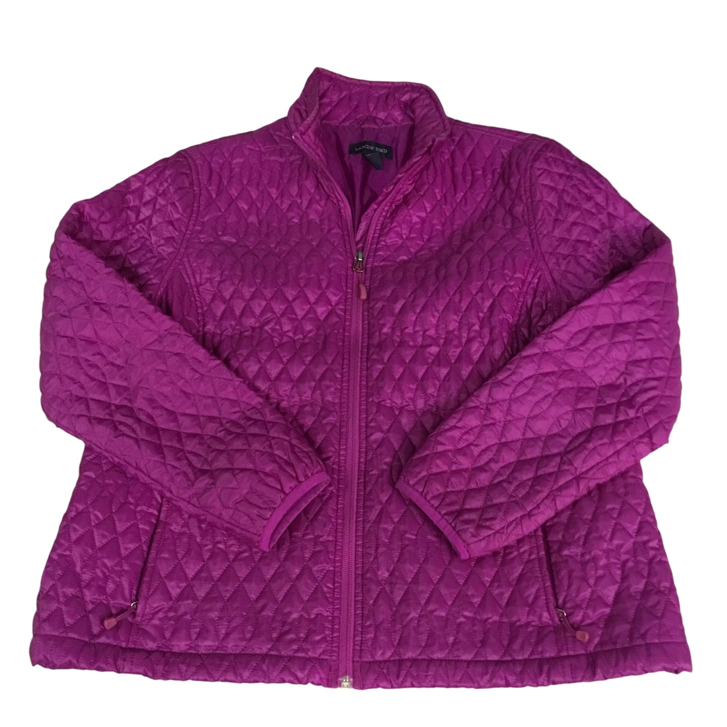 Jacket Puffer & Quilted By Lands End In Purple, Size: L