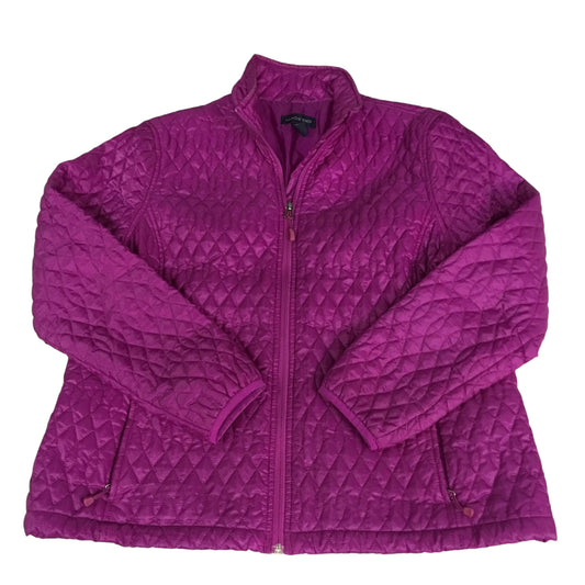 Jacket Puffer & Quilted By Lands End In Purple, Size: L