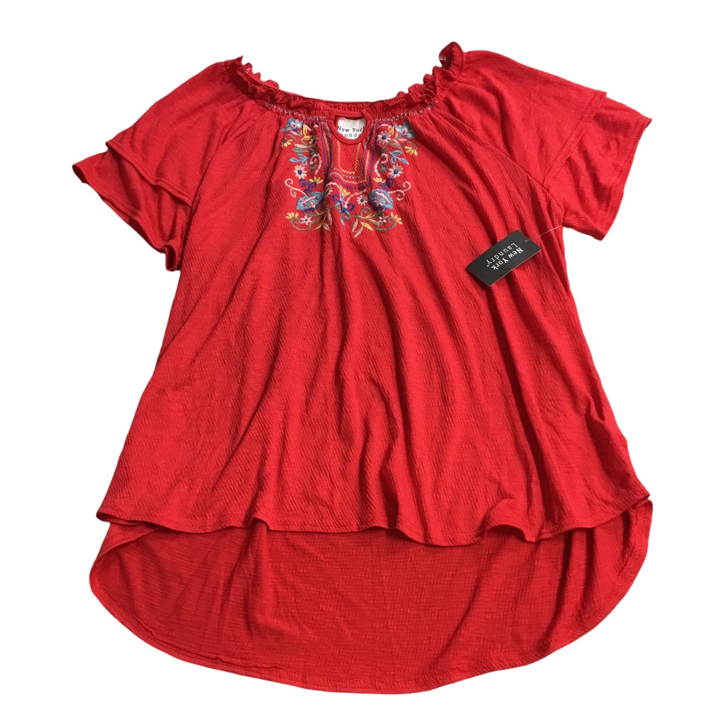 Top Short Sleeve By New York Laundry In Red, Size: 3x