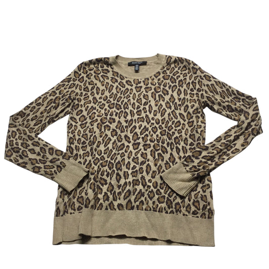 Top Long Sleeve By Ellen Tracy In Animal Print, Size: M