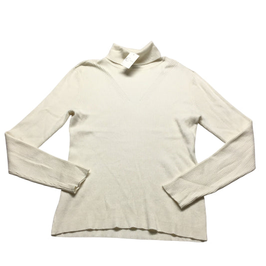 Top Long Sleeve By Cato In Cream, Size: L