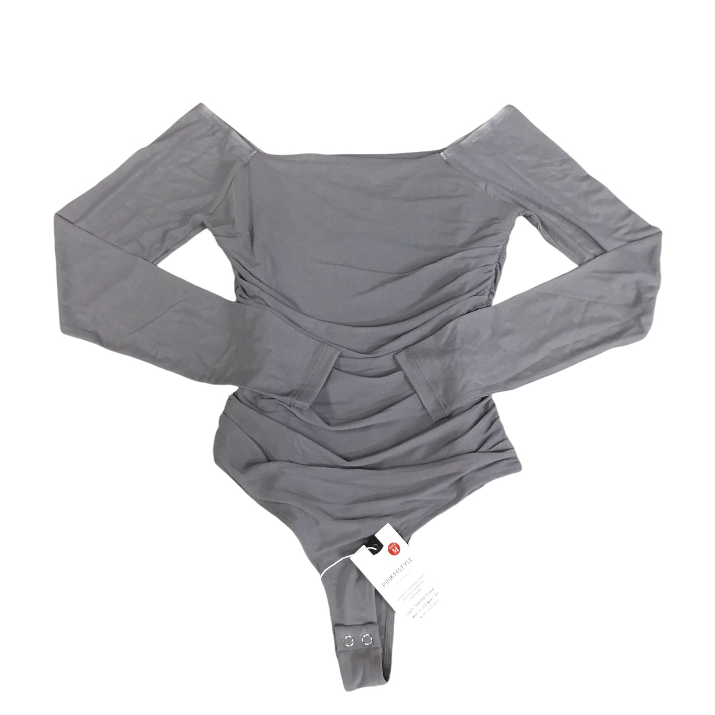 Bodysuit By Clothes Mentor In Grey, Size: M