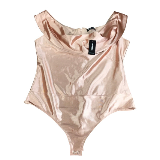 Bodysuit By Express In Peach, Size: M